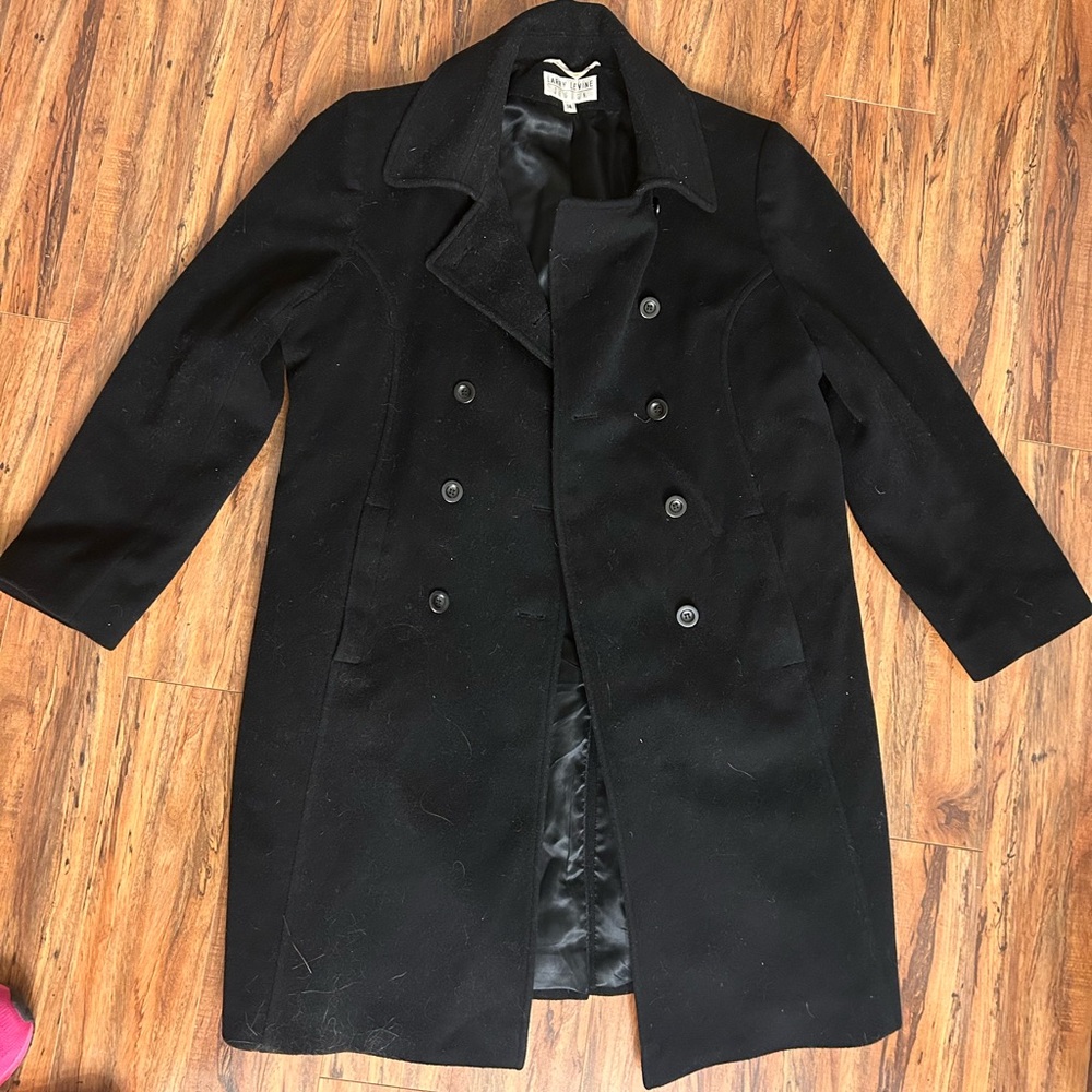 Vintage Larry Levine long black coat